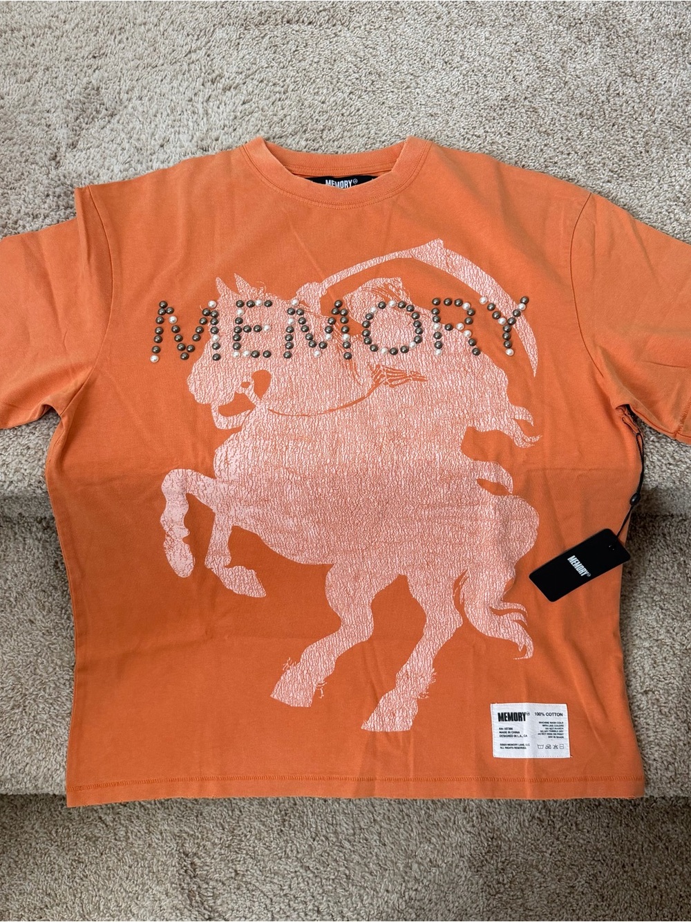Orange Short-Sleeve Graphic Tee